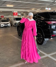 maira dress fuschia by gonegani