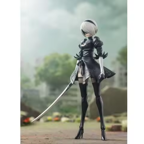 Bandai 100% Original SH Figuarts NIER AUTOMATA 2B SHF In Stock Anime Action Collection Figures Model