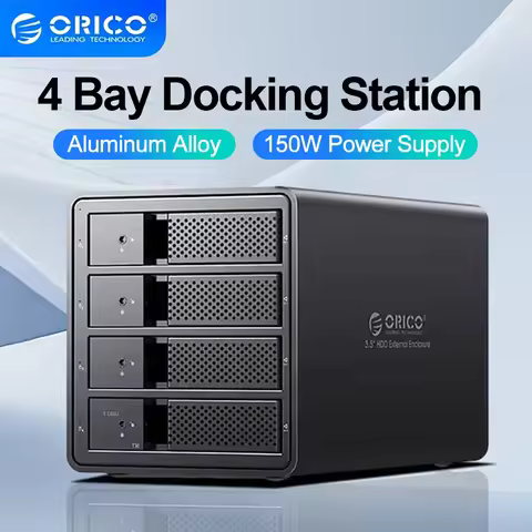 ORICO 3.5 Inch Hard Drive Enclosure Aluminum Enclosure 4 Bay SATA To USB3.0 HDD Docking Station Exte