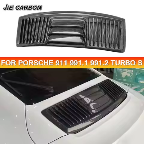 For Porsche 991.1 991.2 GTS Carrera 12-18 Carbon fiber engine cover rear grille air intake duct car 