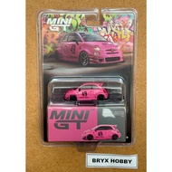 Mini GT Abarth 595 LB-Works X Abas Works #MGT00851-BL Pink (1:64)