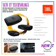 JBL Rise Bluetooth 5.3 10 Watt Clock Radio Speaker – Wireless Music, Dual Alarm, FM Radio, LED Displ