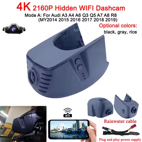 4K Car Dash Cam For Audi A3 A4 A5 A6 A7 A8 Q3 Q5 Q7 2004-2020 Car Camera Video Recorder Dashcam WIFI