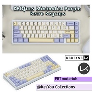 KBDfans Retro purple minimalist Keycaps PBT original not muted gmk