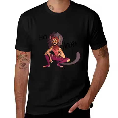 Hey Adora Catra She-ra (White BG) T-Shirt Lightweight Sport Basic T-Shirt