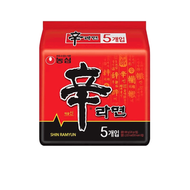 農心韓國進口辛拉麵（5小包裝）1袋獨立包裝 辦公室解饞 新日期 辦公室下午茶之選 新舊包裝隨機發（平行進口）