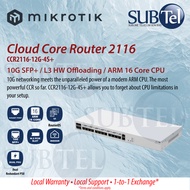 Mikrotik CCR2116-12G-4S+ 13 x RJ45 port 4 x 10G SFP+ port ARM 16 Core 64bit 16GB DDR4 RAM 128MB NAND