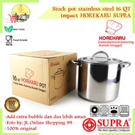 Supra pan stock pot stainless steel 16QT HOREKARU impact Induction / cooking pan with stainless lid