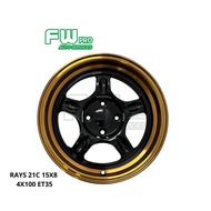 New Sport Rim Rays 21C 15 inch 8jj 4x100 One Set 4pcs