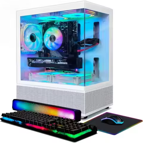 Gaming Desktop PC, Radeon RX 580 16G, Core i7-6700 up to 4.0G, 32G DDR4, 2T SSD, 600M WiFi, BT 5.0, 