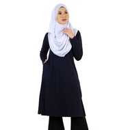 Aqeela Muslimah Wear Basic Mini Jubah Cotton - Black AQ961A