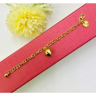 GB  EMAS KOREA/BANGKOK SADUR 24K GELANG/RANTAI GELANG TANGAN PAPER CLIP BUDAK/FREE COP 916/FAST SHIP