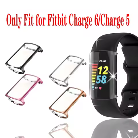 Screen Protector Case For Fitbit Charge 6 5 Ultra Slim Soft TPU Watch Protective Cover for Fit bit C