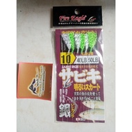 (6 pcs hook) Fire eagle sabiki fishing hook 666s apollo hook size #10