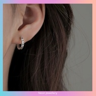 Silver Hoop Earrings Roman Number Earring S925 Original Hoop Earrings Earring Subang Silver 925 Orig