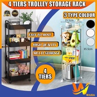 WAHA Space Savers Moving Rack Bathroom Shelves Movable With Wheels Room Organizer Trolley Cart