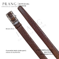 Prang Crocodile Leather Belt เข็มขัดหนังจระเข้ C-MBT-028ท้องเม็ด(1.5)-T เข็มขัด เข็มขัดผู้ชาย หนังท้