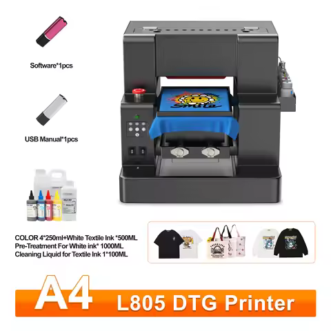 A4 DTG Printer A4 L805 DTG Direct to Garment Printer DTG Flatbed Printer cotton Textile A4 DTF Direc