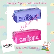 Smiggle Twin Zipper Soft Pencil Case Pink Purple Original