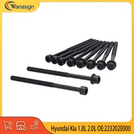 Engine Cylinder Head Bolts Fit For Hyundai Kia 1.8L 2.0L L4 16V GAS DOHC G4NA G4NB G4NC G4ND G4NH G4