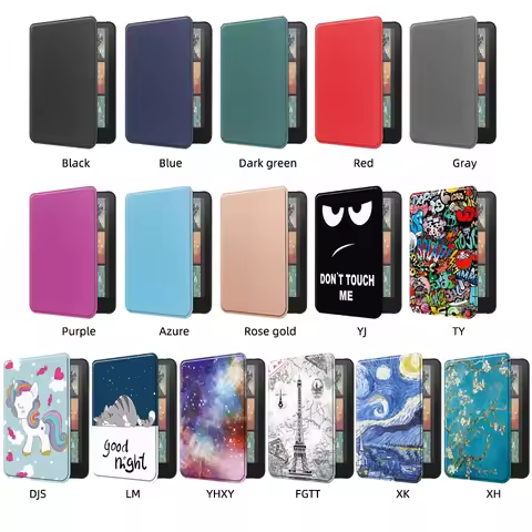 Case For Kindle Paperwhite 2024 7 inch Smart Case PU Leather Flip Book Cover For Amazon Kindle Paper