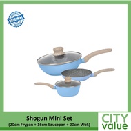 Shogun Mini Set (20cm Frypan + 16cm Saucepan + 20cm Wok) - Blue