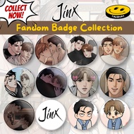 JINX Manhwa Fandom Button Pins Collection | 58MM (2.25") Anime Inspired Pin Badge | Collectible Back
