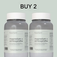 EXP:2027 Pure Form Magnesium Ashwagandha Glycinate 90 Capsules Pure Form Supplement for Wellness