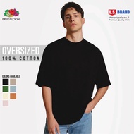 Fruit of the Loom Soft Premium Oversized T-Shirt for Men & Women 100% Cotton Men's Plain Tops
