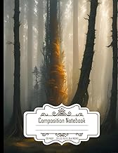 Composition Notebook College Ruled: Surreal Multidimensional Forest in Golden Light, Hyper-Detailed 