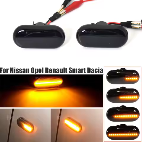 Dynamic Turn Signal Led Side Marker Light For Renault MEGANE LAGUNA KANGOO CLIO SCENIC TWINGO MKI ES