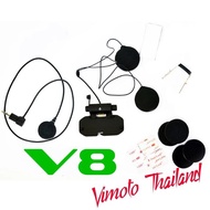 โปรดี ** ไม่มีตัวเครื่อง** ชุดฐานหูฟัง+ไมค์อ่อน Vimoto รุ่น V8 ราคาถูก หมวกกันน็อค อะไหล่หมวกindex อ