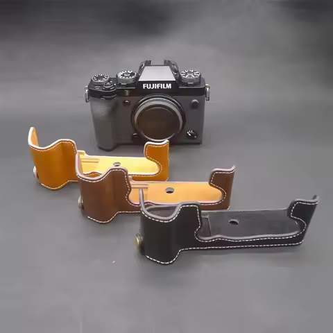 Camera Bag PU Leather Half Body Case for Fujifilm Fuji XT5 XT4 XS10 XS20 XT200 X10 X20 X30 X70 X100V