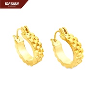 Top Cash Jewellery 999 Gold Bond Chain Loop Earrings