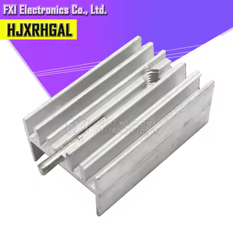 10Pcs Transistor With Aluminum Heatsink Radiator 15*10*22mm Needle TO220 white hjxrhgal For Transist