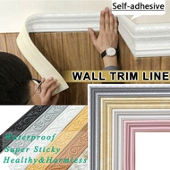 2.3m*4.8cm Wallpaper Border Wall Trim Line Skirting Self Adhesive Foam Wainscoting / 3D Waist Line / 3D Wallpaper Border Wall Skirting Bingkai