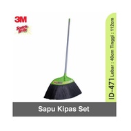 3M Scotch Brite ID 471 Nylon Fan Broom Set