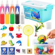 Set Kreatif Pipi Aqua Gelz, Set Mainan Ajaib Gel 3D, Ciptaan Rajah Kreatif, Mainan Kanak-kanak Air A