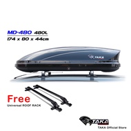 TAKA MD-480 Car Roof Box [Explorer Series] [XXL Size] [Glossy Black] [FREE Universal Roof Rack] Cargo ROOFBOX