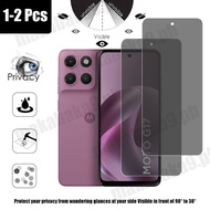 1-2 Pcs Moto G17 Privacy Tempered Glass Anti-Spy Screen Protector For Motorola G Max G06 G56 G75 G35