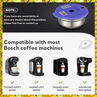 AGLH Coffee Capsule Pod For  Tassimo Machine Refillable Filter Pod Silicone Lid Replacement Espresso