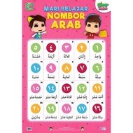 POSTER Carta : Pembelajaran OMAR &amp; HANA (doa, solat, huruf jawi, nombor arab)#poster