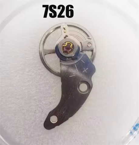 7S26 Mechanical Movement Full Swing Balance Spring Balance Wheel Contain Swing Clamp(Original Disass