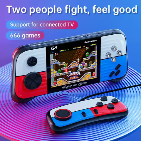 G9 Handheld Game Console Joystick-style Retro Single/Dual Controller Classic 666 Games Portable Nost