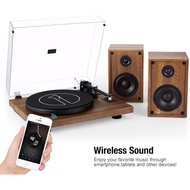 Hi-Fi Turntable With 36w Wireless Speaker 1 BY ONE Classic Style With Magnetic Case Control Via App