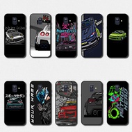 case for Samsung Galaxy A6 A8 Plus 2018 modified car comics Soft black phone case