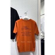 Ready Stock Wilson Heritage Printed Men and Women T Shirt All Match 100% Premium Cotton Casual Appar