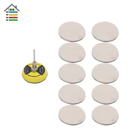 11pcs 2" 50mm Wool Felt Polishing Pad with 3mm Mandrel Grinding Buffing Wheel For Dremel 3000 Woodwo