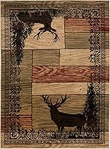 Mayberry Rugs Woodgrain Elk Area Rug, 5'3"x7'3", Multicolor