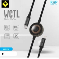 IPHONE KIIP 2IN1 DATA CABLE ANDROID FAST CHARGING BUILT IN WIRELESS CHARGER MAGNETIC APPLE WATCH 60W